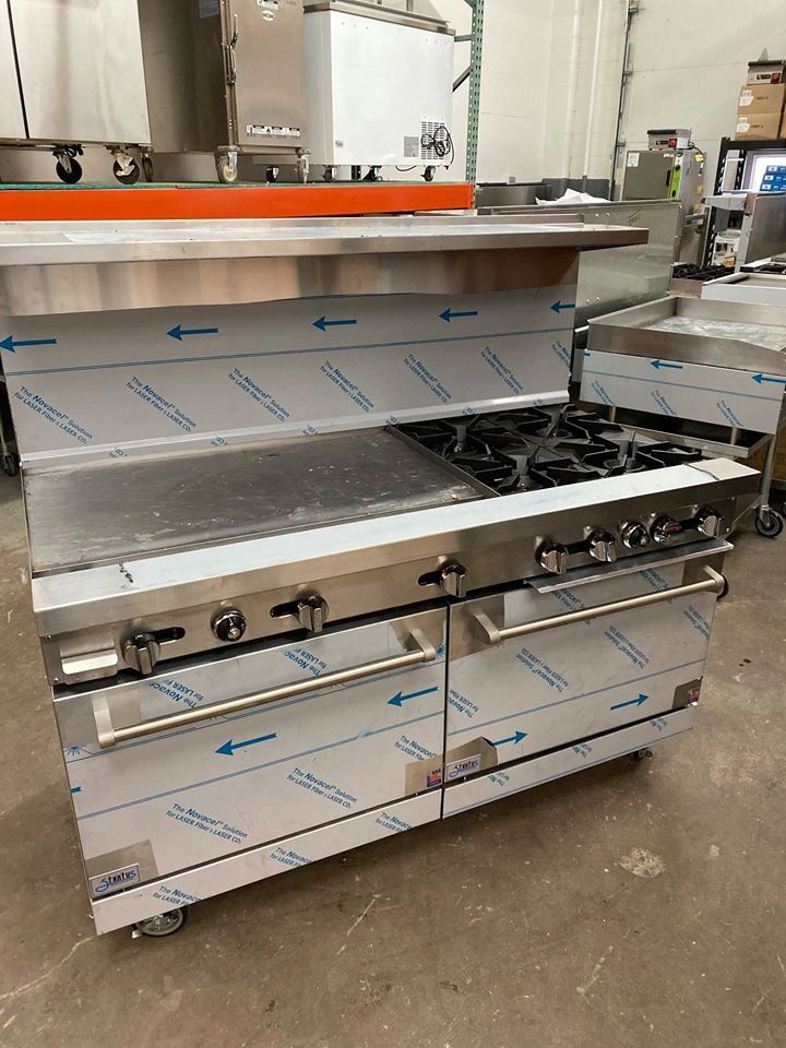 60 Inch Gas Range With 36 Inch Griddle and 4 Burners Made in U.S.A.